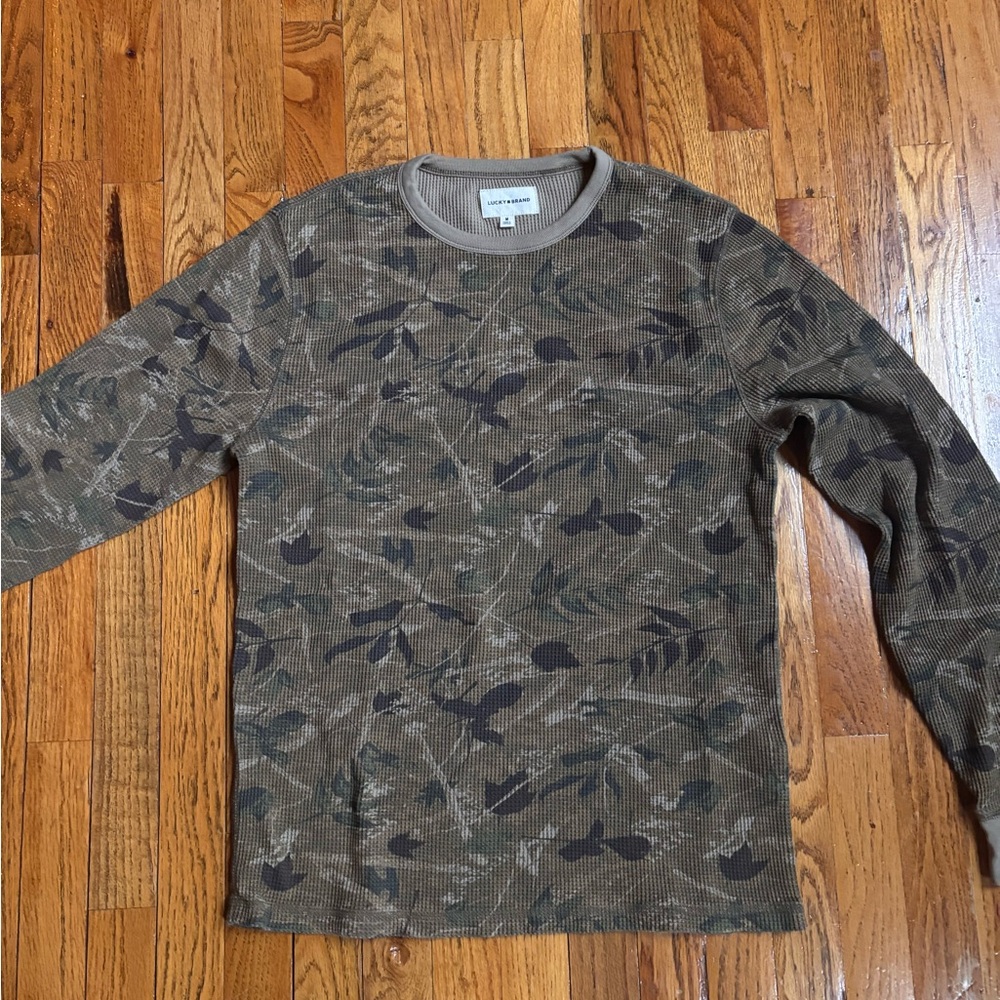 Lucky Brand Green and Brown Patterned Shirt